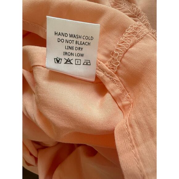 Heyson Smocked Waist Flare Dress, Peachy Pink, Size Medium - Picture 6 of 6